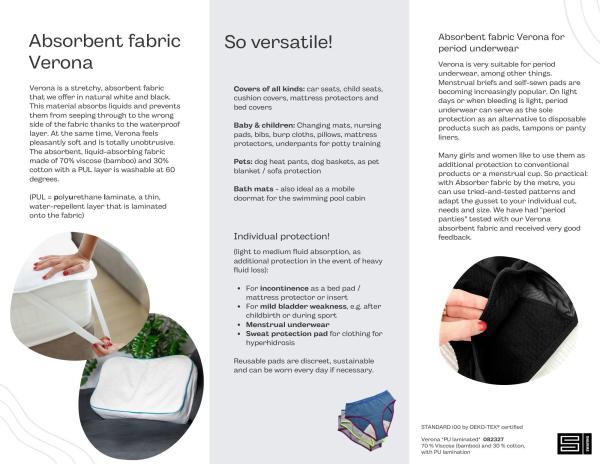 Absorberstoff Verona PU laminiert Weiß by Swafing